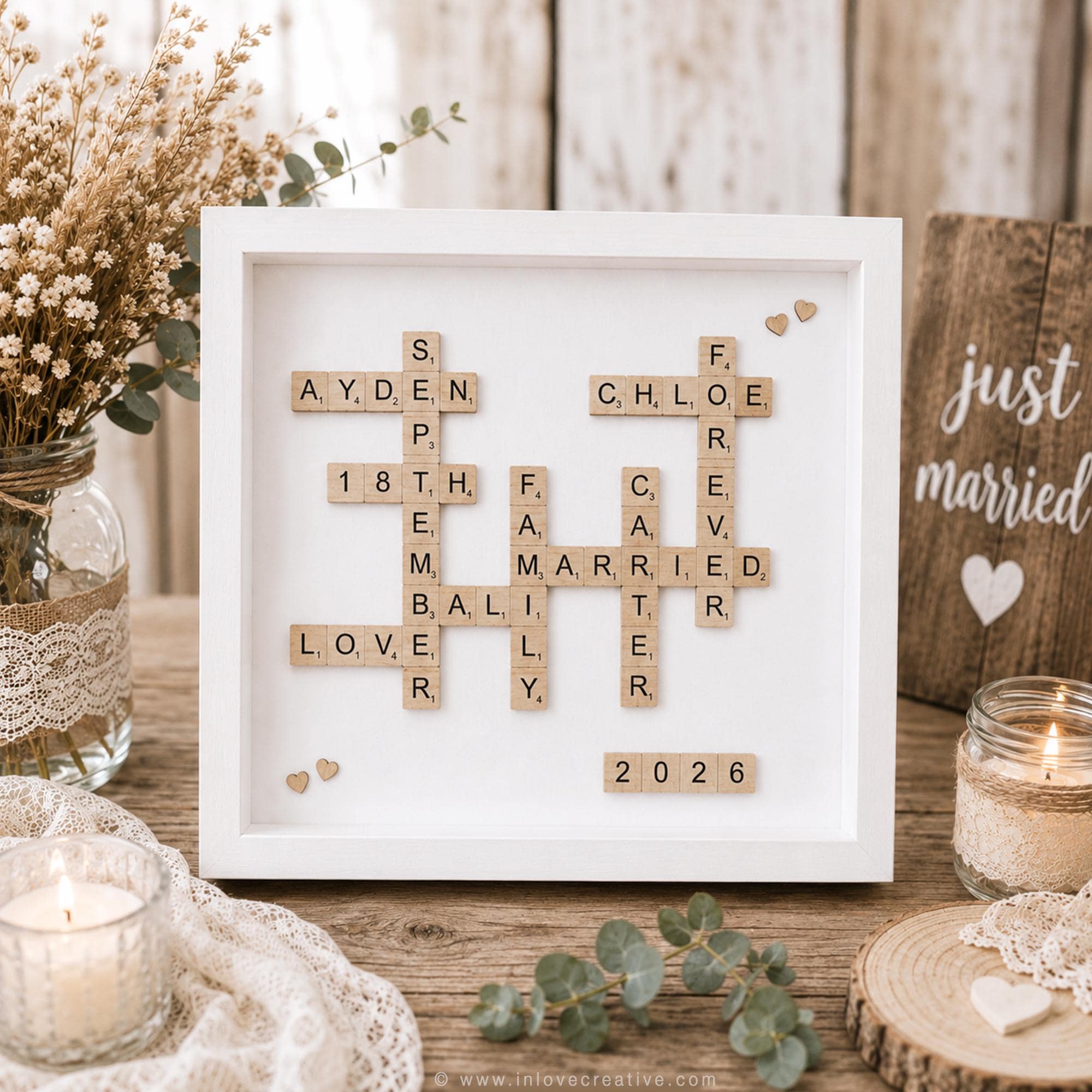 Grandparents Family Scrabble Frame