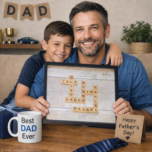 Birthday Gift for Him | Scrabble Name Frame