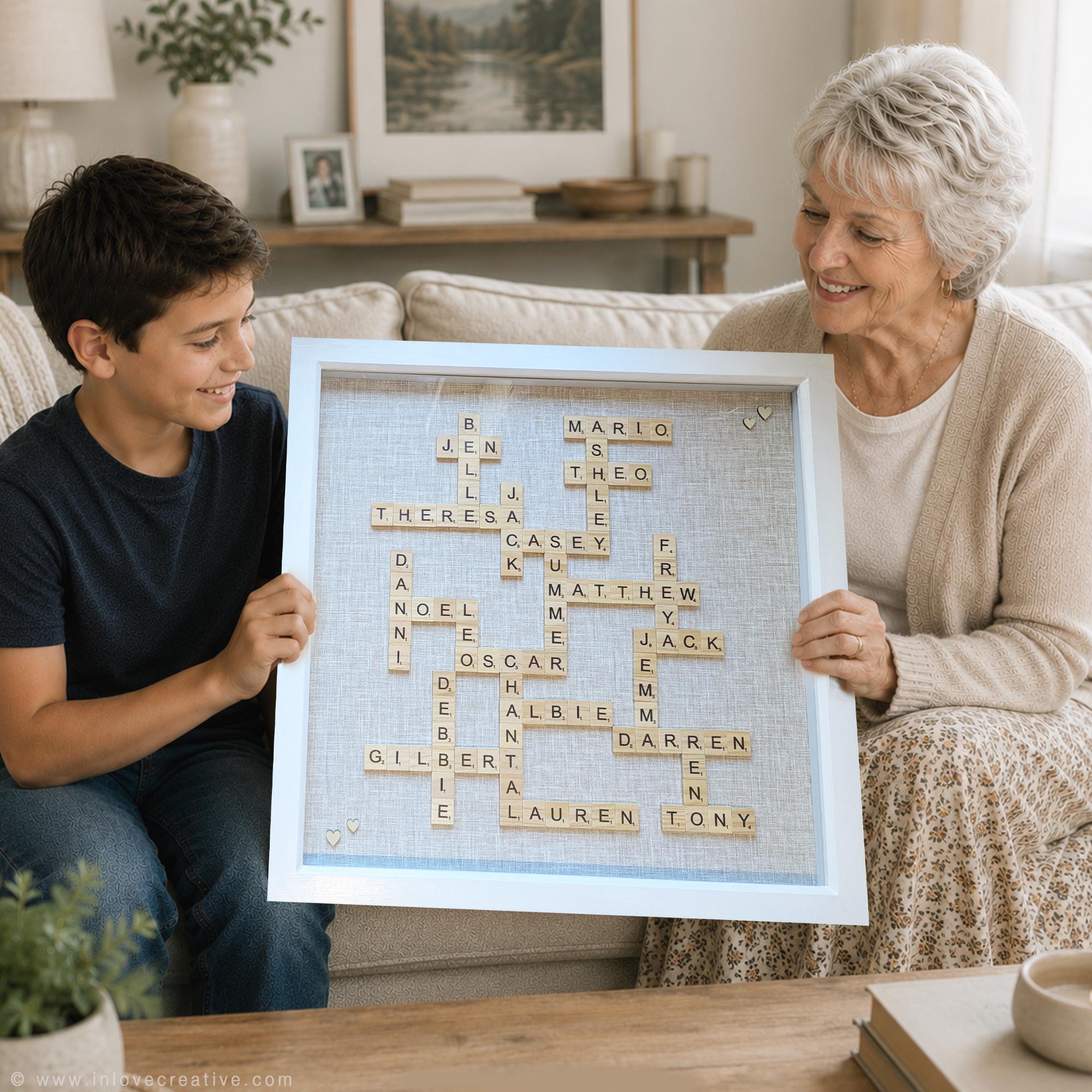 Grandparents Family Scrabble Frame
